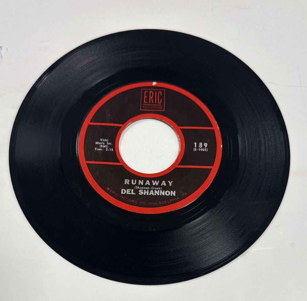 Del Shannon 45 Record Vinyl Runaway Hats Off To Larry 7” Eric 189